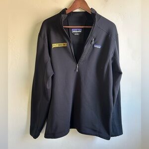 Patagonia Crosstrek Jacket Mens L Pullover Polartec Thumb Loops 23830 blk logo